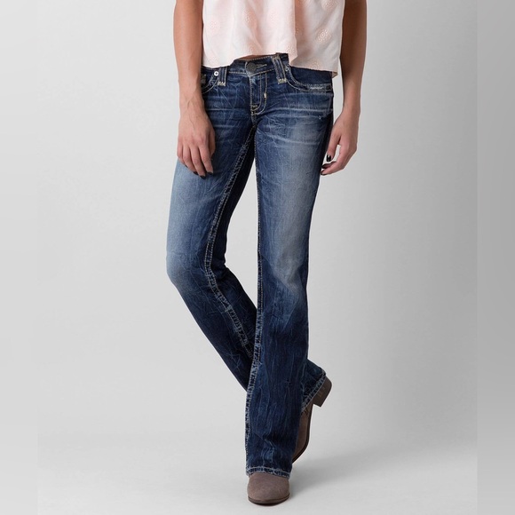 BIG STAR Sweet Boot Ultra Low Rise Bootcut Jeans Medium Wash Size 32R - Picture 11 of 11